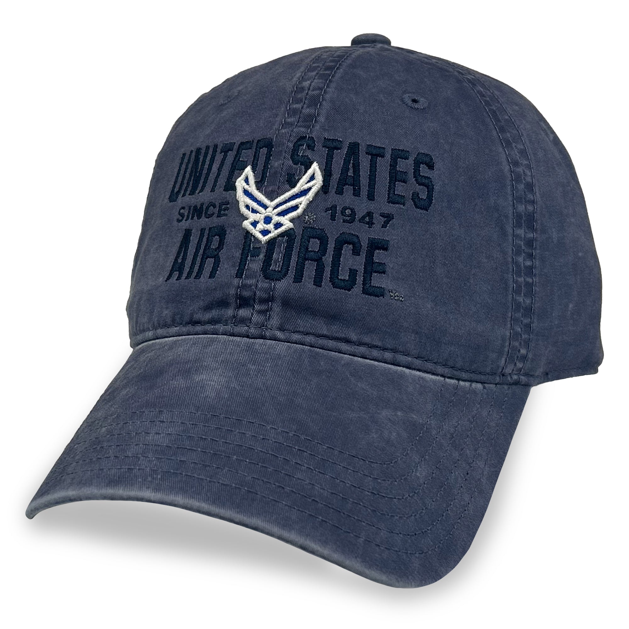 United States Air Force Lightweight Relaxed Twill Hat (Washed Navy) Air Force Gear United States Air Force Lightweight Relaxed Twill Hat (Washed Navy) Air Force Gear