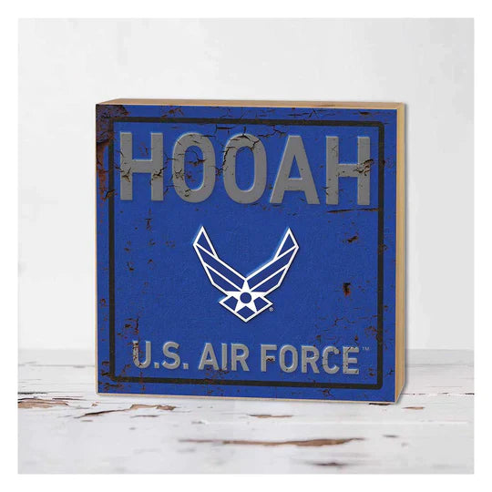 Air Force Wings 5x5 Battle Cry Block