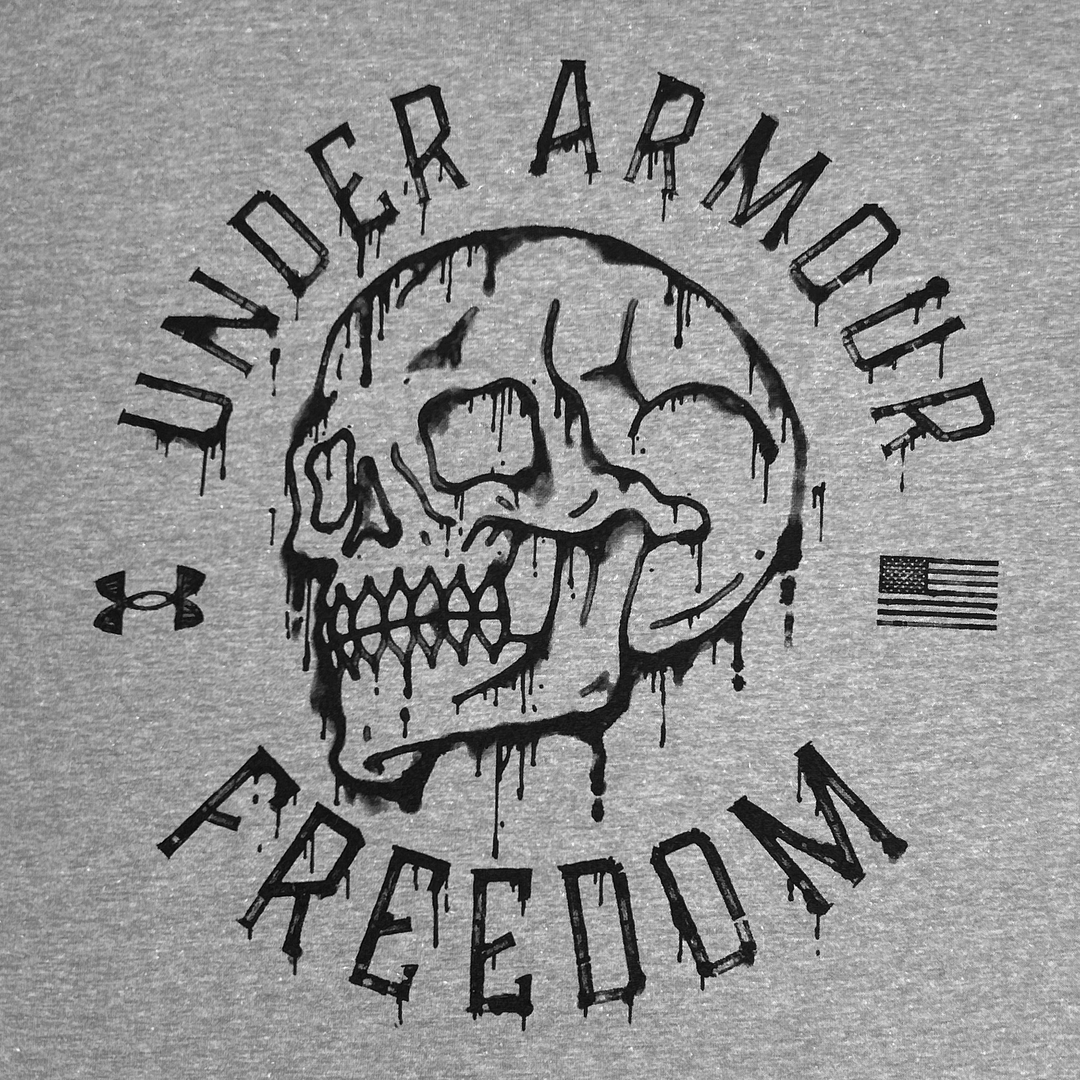 Under Armour Freedom Skull T-Shirt (Grey) – Air Force Gear