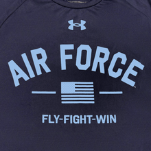 Load image into Gallery viewer, Air Force Under Armour Fly Fight Win Tech T-Shirt (Navy)