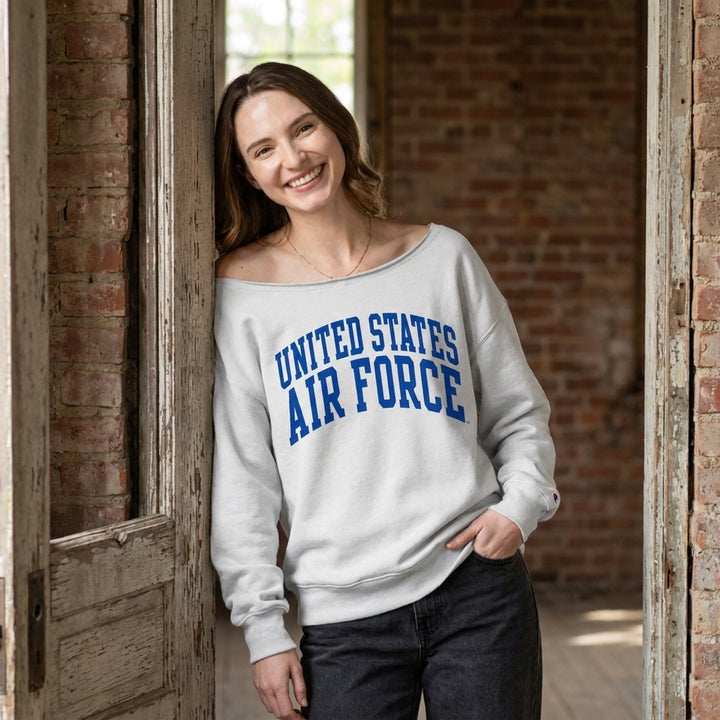 Air Force Women's Tiffany Off the Shoulder Sweatshirt (White)