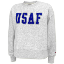 Load image into Gallery viewer, USAF Ladies Boxy Crew (Ash)