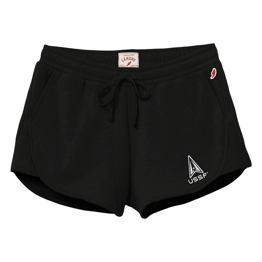 Space Force Womens Reversed Fleece Short (Vintage Black)*
