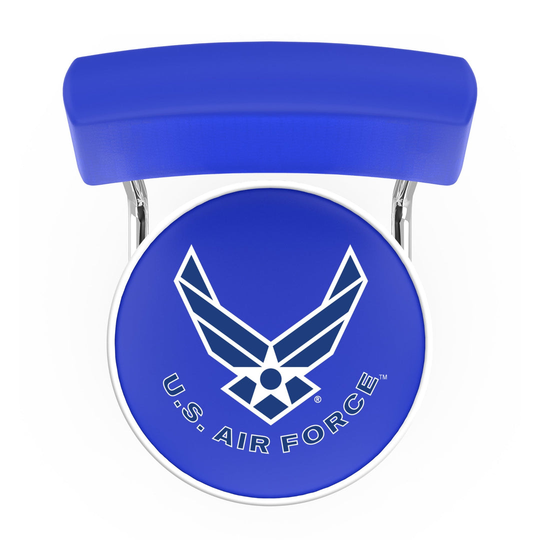 Air Force Wings Stool with Back (Chrome Finish)*