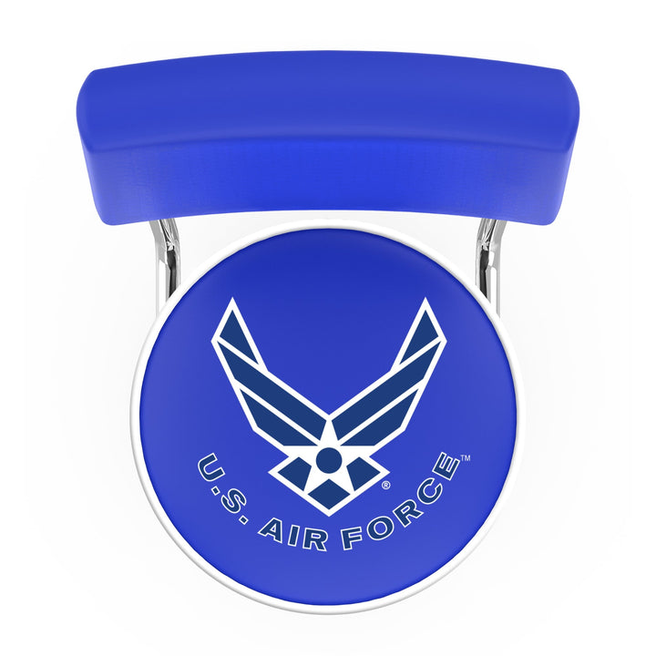 Air Force Wings Stool with Back (Chrome Finish)*