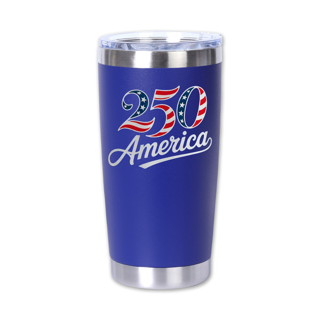 250 America 20oz Double Wall Stainless Tumbler (Royal)