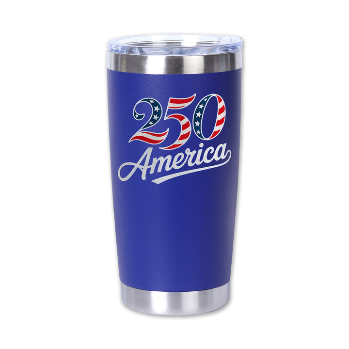 250 America 20oz Double Wall Stainless Tumbler (Royal)