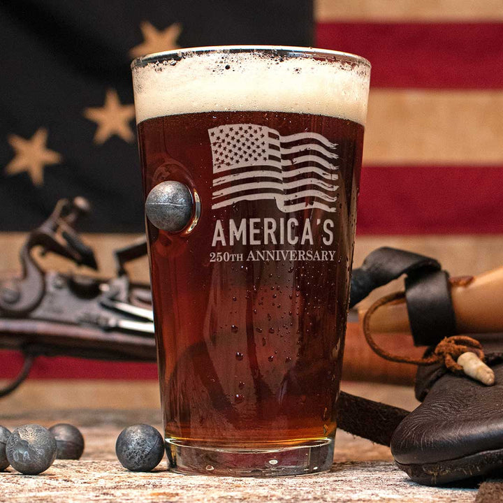 America's 250th Anniversary Musketball Pint Glass