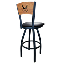 Load image into Gallery viewer, Air Force Wings Swivel Stool with Laser Engraved Back*
