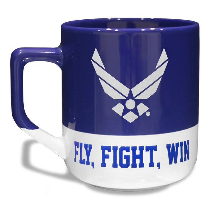 Air Force Wings 20oz Color Block Ceramic Mug (Royal/White)