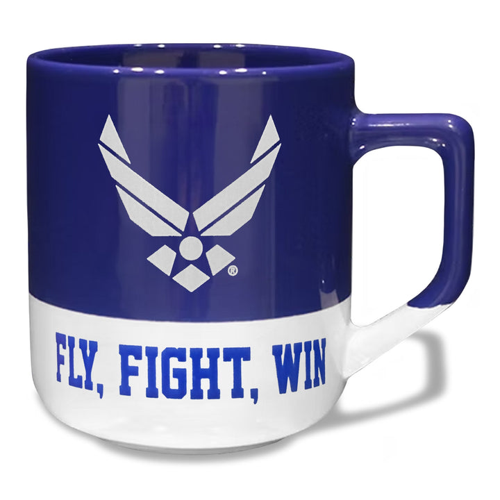 Air Force Wings 20oz Color Block Ceramic Mug (Royal/White)