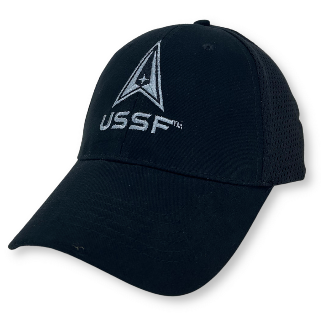 USSF Logo Mesh Back Hat (Black)