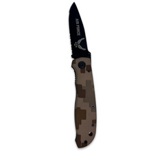 Load image into Gallery viewer, Air Force Folding Lock Back Knife (Brown Camo)