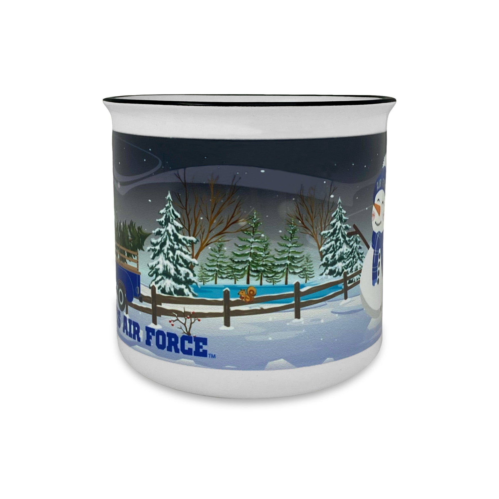 Air Force Winter Scene 15oz Sublimated Campfire Mug (White)