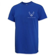 Load image into Gallery viewer, Air Force Wings Left Chest Logo USA Made T-Shirt