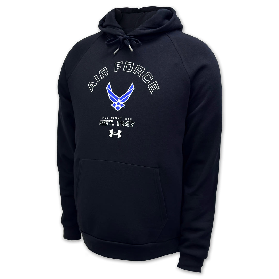 Air Force Under Armour Fly Fight Win Rival Fleece Hood (Black)