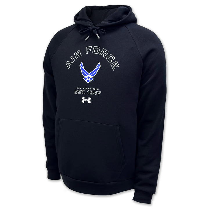 Air Force Under Armour Fly Fight Win Rival Fleece Hood (Black)