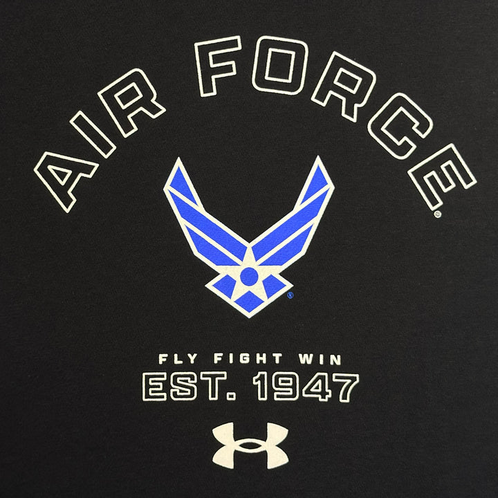 Air Force Under Armour Fly Fight Win Rival Fleece Hood (Black)