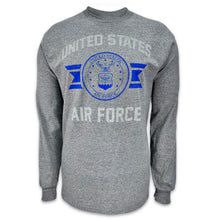 Load image into Gallery viewer, Air Force Vintage Basic Seal Long Sleeve T-Shirt (Grey)