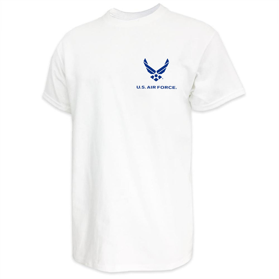 Air Force Wings Left Chest Logo T-Shirt (White)
