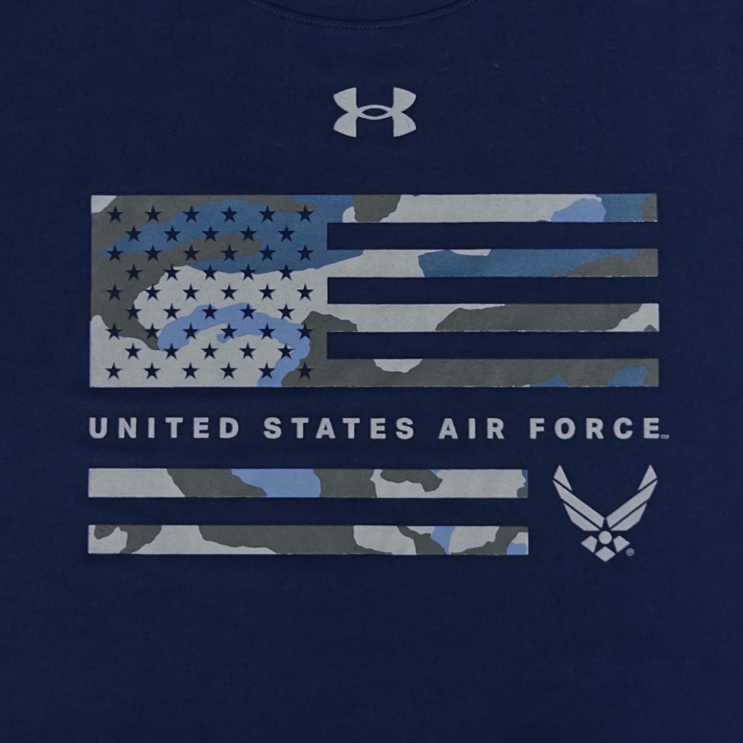 United States Air Force Under Armour Camo Flag Tech T-Shirt (Navy)