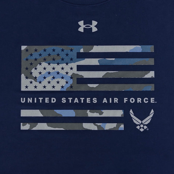 United States Air Force Under Armour Camo Flag Tech T-Shirt (Navy)