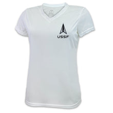 Load image into Gallery viewer, Space Force Ladies Delta Left Chest Performance T-Shirt