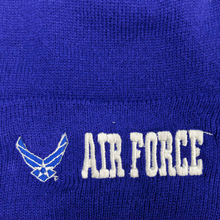 Load image into Gallery viewer, Air Force Wings Emblem Cuffed Knit Beanie (Royal)