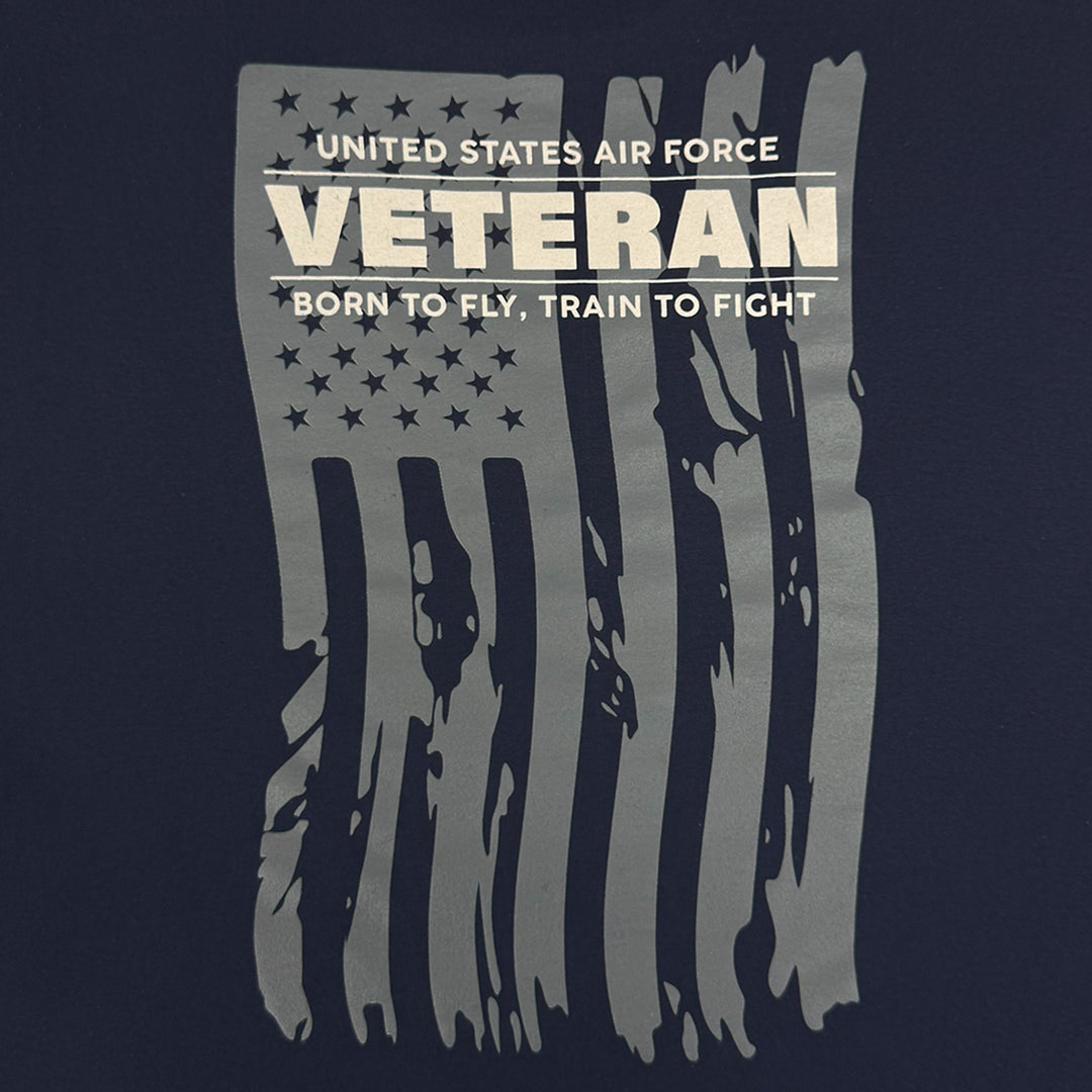 Air Force Veteran Flag Long Sleeve T-Shirt (Navy)