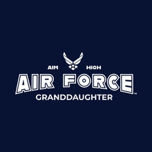 Load image into Gallery viewer, Air Force Granddaughter Ladies T-Shirt (Navy)