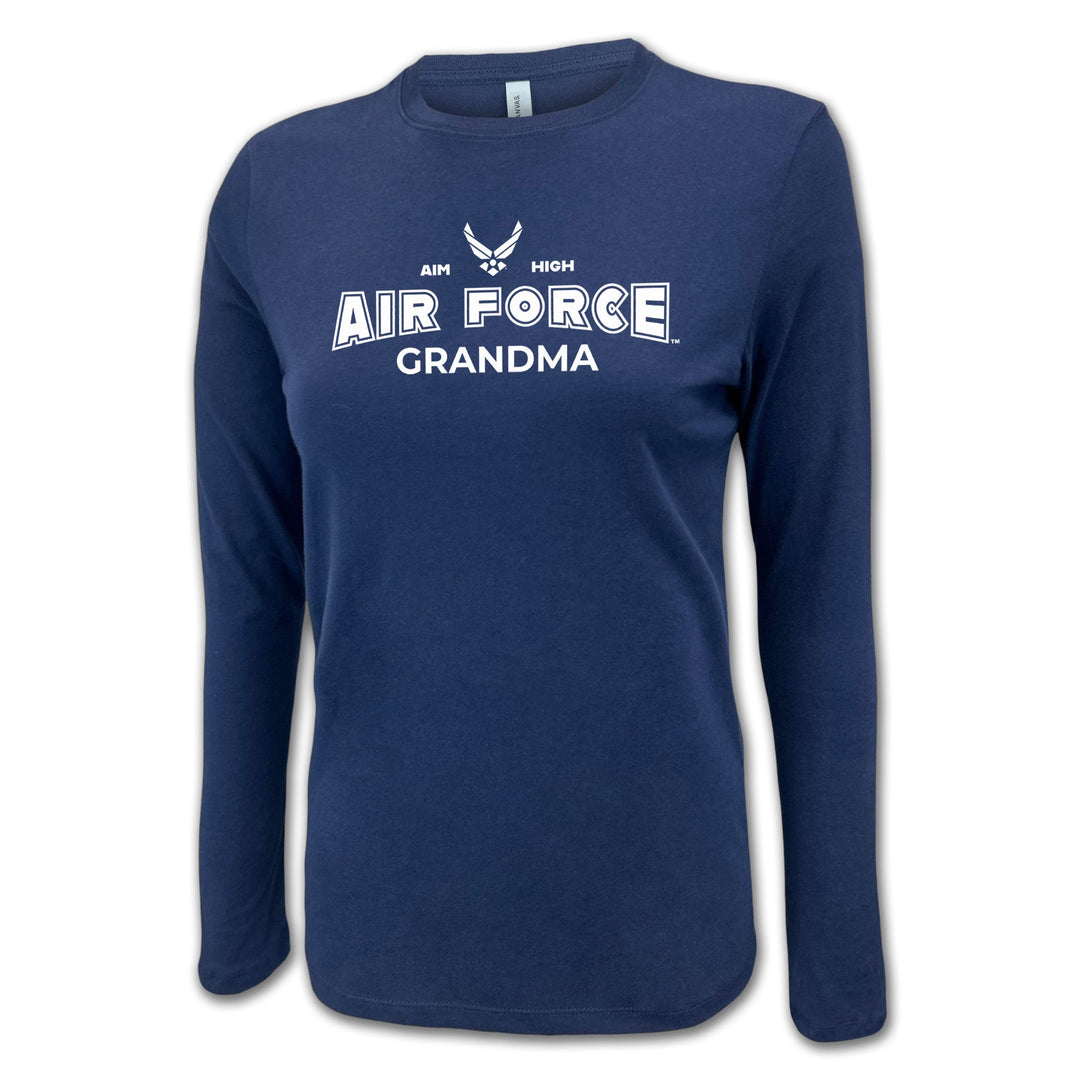 Air Force Grandma Women's Long Sleeve T-Shirt (Navy)