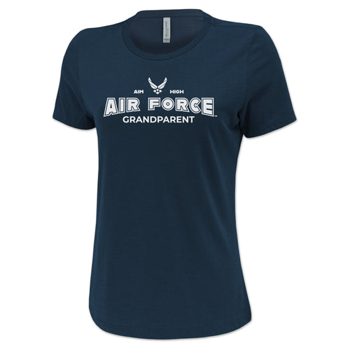 Air Force Grandparent Ladies T-Shirt (Navy)