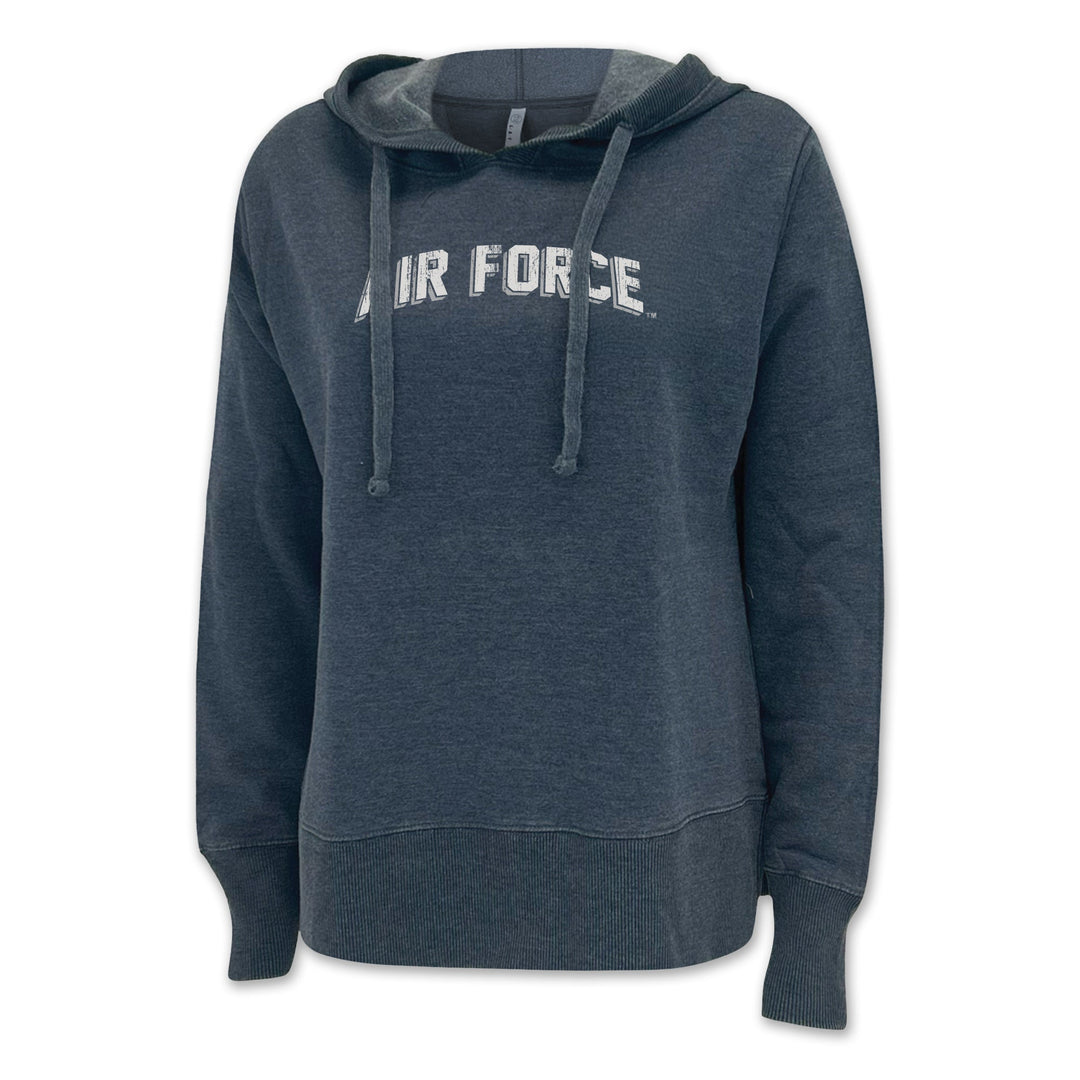 Air Force Ladies Distressed Arch Hood (Washed Navy)