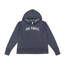 Load image into Gallery viewer, Air Force Ladies Distressed Arch Hood (Washed Navy)