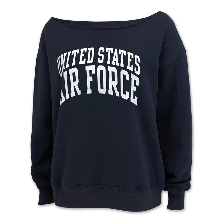Air Force Women's Tiffany Off the Shoulder Sweatshirt (Navy)