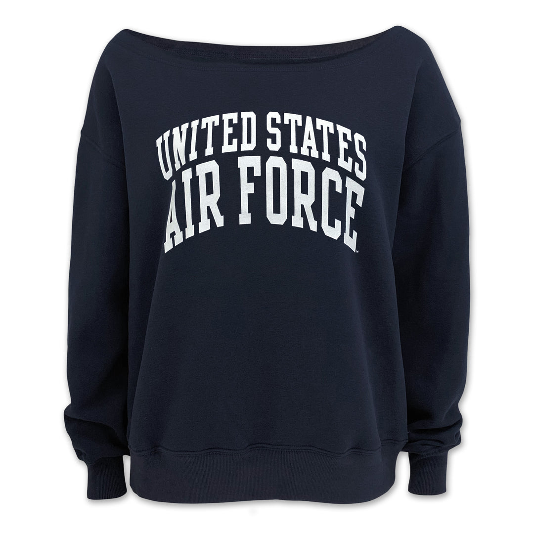 Air Force Women's Tiffany Off the Shoulder Sweatshirt (Navy)