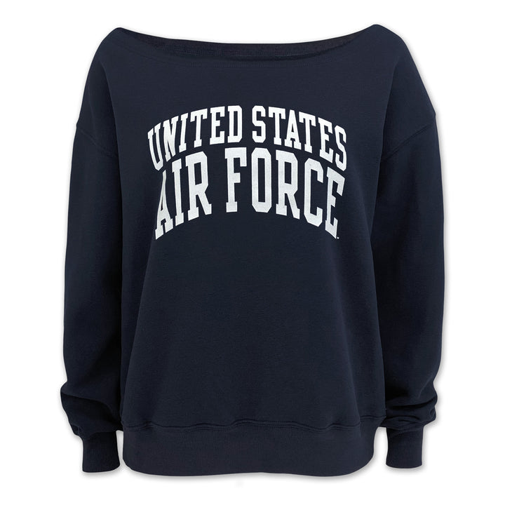 Air Force Women's Tiffany Off the Shoulder Sweatshirt (Navy)
