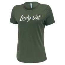 Load image into Gallery viewer, Air Force Lady Vet Full Chest Logo Ladies T-Shirt