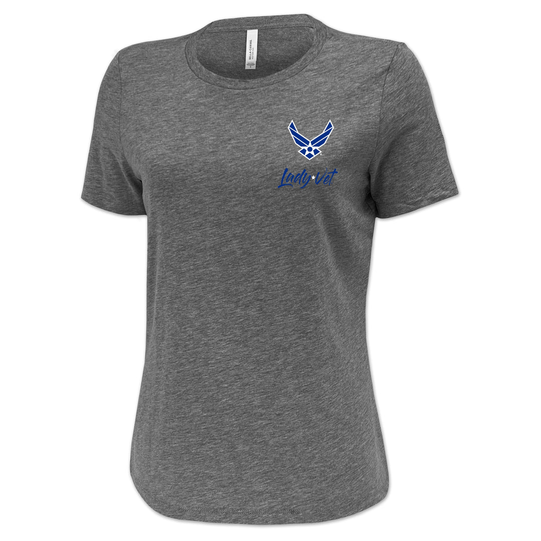Air Force Lady Vet Left Chest Logo Ladies T-Shirt