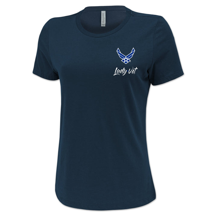Air Force Lady Vet Left Chest Logo Ladies T-Shirt