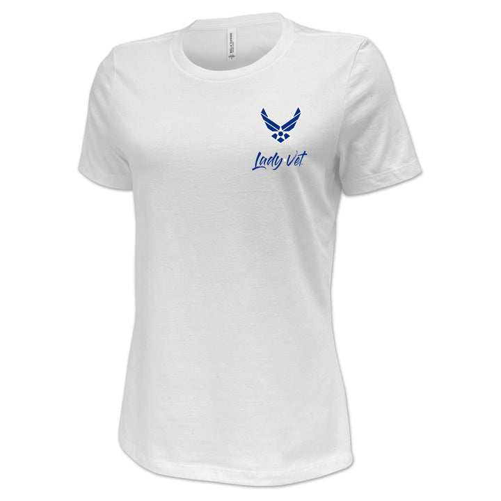 Air Force Lady Vet Left Chest Logo Ladies T-Shirt