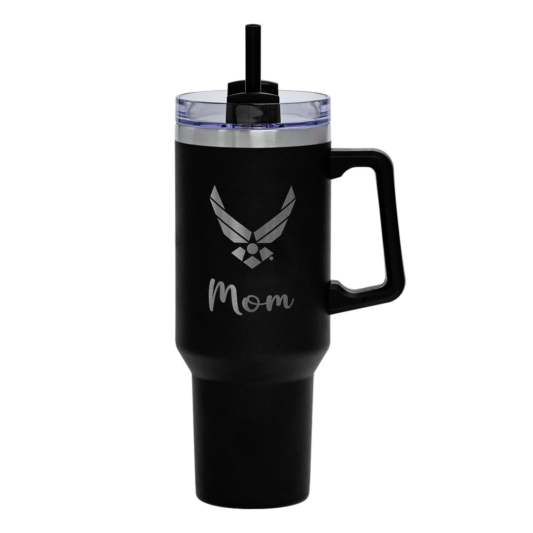 Air Force Mom 40oz Stainless Steel Travel Mug (Black)