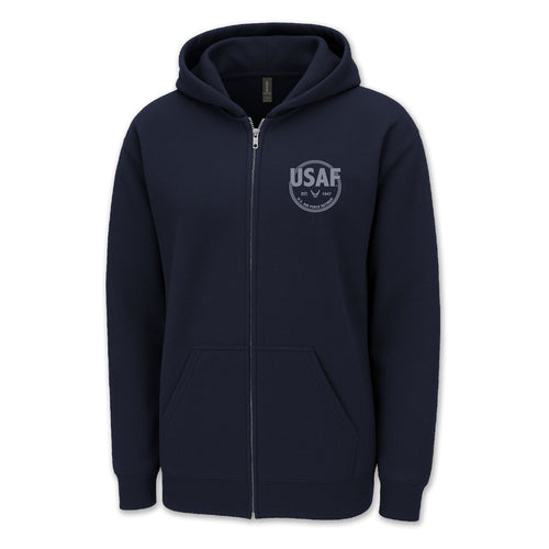 Air Force Retired Left Chest Full Zip