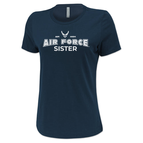 Air Force Sister Ladies T-Shirt (Navy)