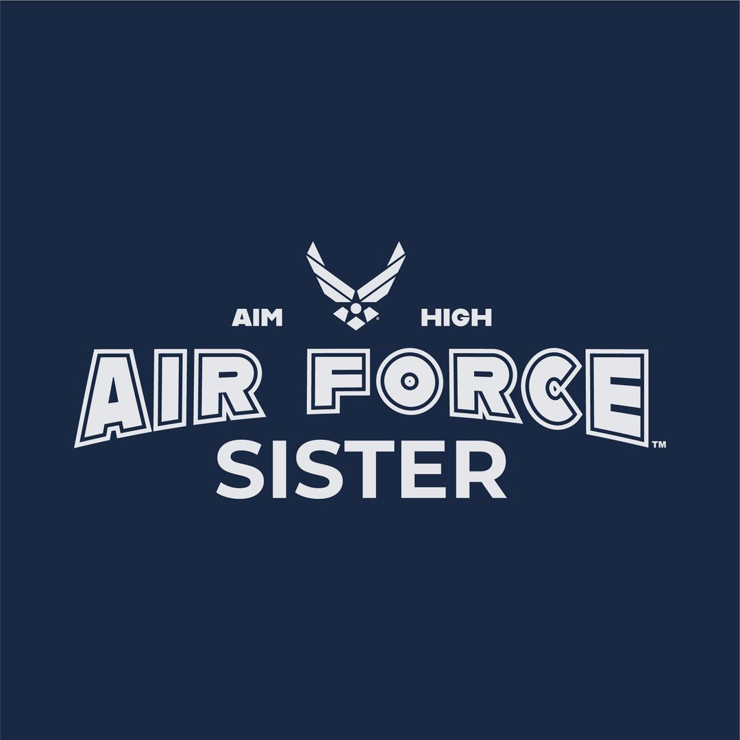Air Force Sister Ladies T-Shirt (Navy)