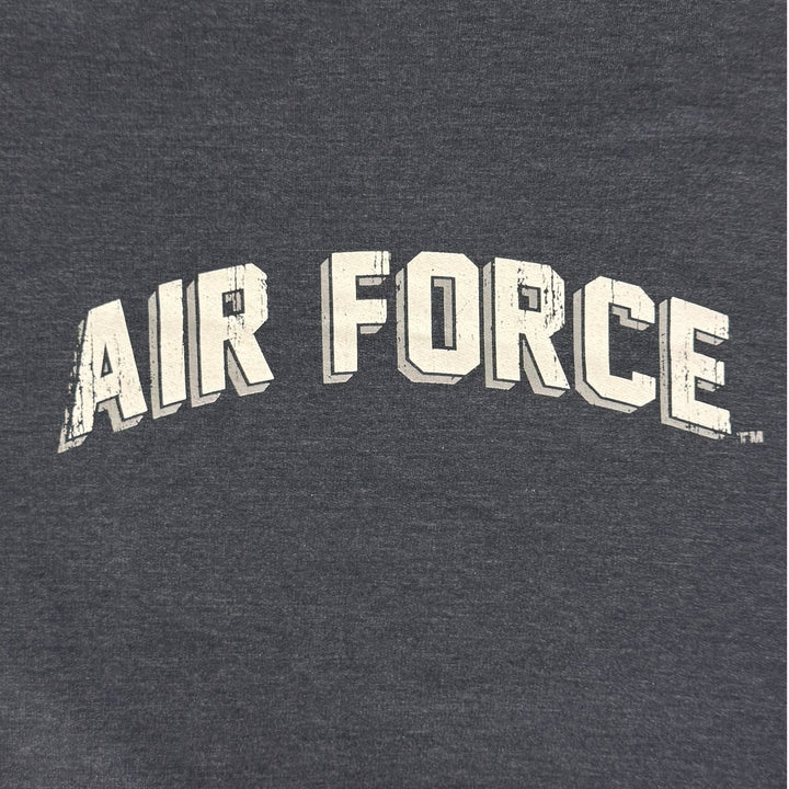 Air Force Ladies Distressed Arch T-Shirt (Washed Navy)