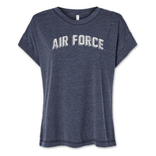 Load image into Gallery viewer, Air Force Ladies Distressed Arch T-Shirt (Washed Navy)