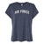 Air Force Ladies Distressed Arch T-Shirt (Washed Navy)