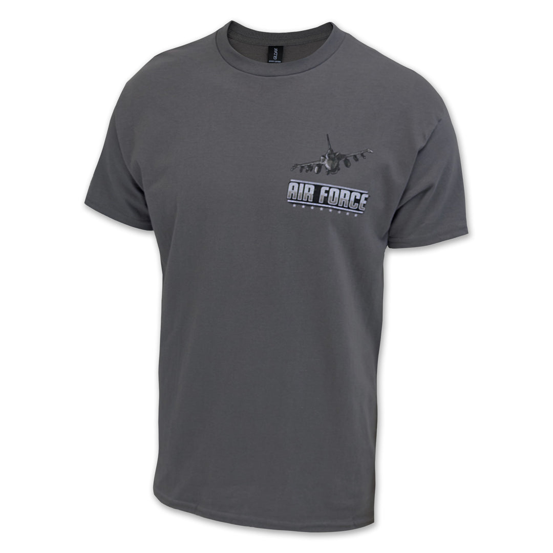 Air Force These Colors Don't Run Flag T-Shirt (Charcoal)