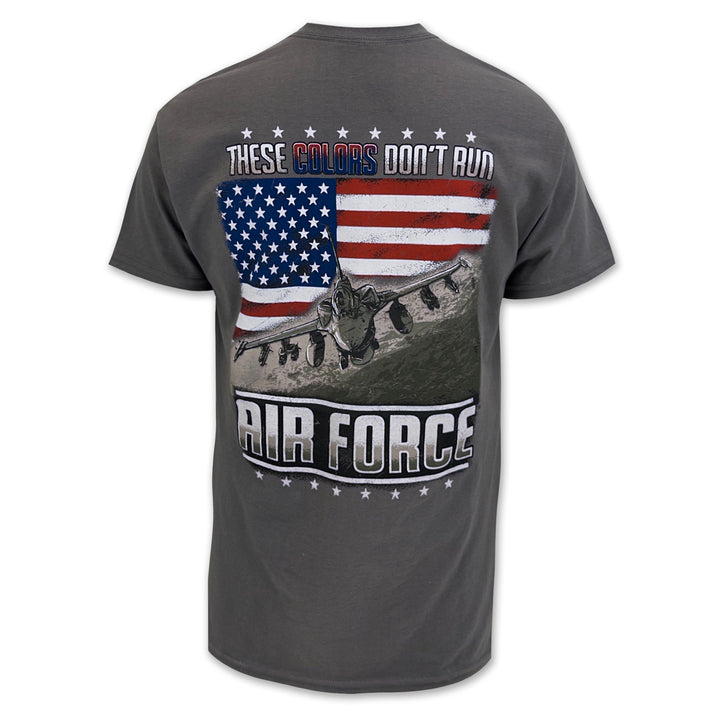 Air Force These Colors Don't Run Flag T-Shirt (Charcoal)